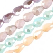 Faceted Glass Beads 3x6 Drop